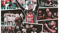AC Milan - Kolase Foto Selebrasi Gol AC Milan di Liga Champions Musim Ini (Bola.com/Decika Fatmawaty)