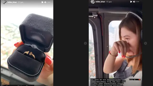 Romantis, Miller Khan Lamar Kekasihnya di Helikopter. (instagram.com/miller_khan)