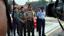 Kapolri Jenderal Sutarman dan beberapa petinggi Polri dan TNI juga hadir dalam apel ini, Jakarta, (16/10/14). (Liputan6.com/Johan Tallo)