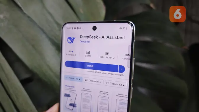 <p>Chatbot AI DeepSeek. Liputan6.com/Iskandar</p>