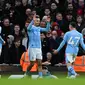 Jack Grealish usai mencetak gol untuk Manchester City ke gawang Crystal Palace pada pekan ke-17 Liga Inggris (AFP)