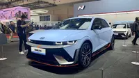 Hyundai Ioniq 5 N meluncur di GIIAS 2024 seharga Rp 1,3 miliar. (Liputan6.com/Khizbulloh Huda)
