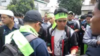 Sekitar 400 peserta demo 2 Desember asal Yogyakarta berangkat ke Jakarta. (Liputan6.com/Switzy Sabandar)