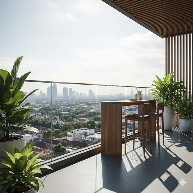 Inspirasi Teras Balkon Minimalis Estetik Terbaru 2025. Gemini