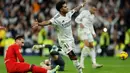Pada menit ke-34, giliran Rodrygo mencatatkan namanya di papan skor. (OSCAR DEL POZO/AFP)