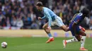 Tidak ada gol yang tercipta di babak pertama. Kedua tim mengakhiri babak pertama dengan skor imbang 0-0. (AP Photo/Ian Walton)