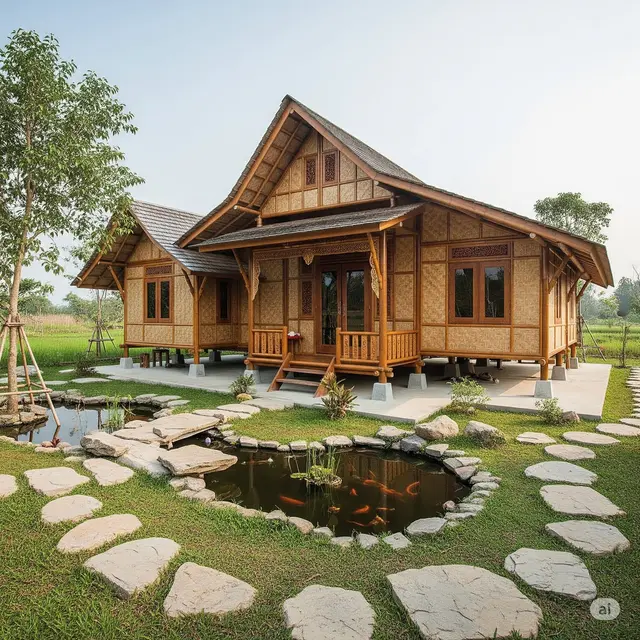 Rumah Dinding Anyaman Bambu
