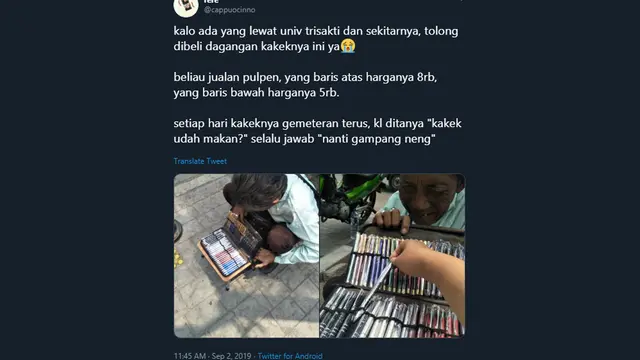 Kisah Kakek Penjual Pulpen