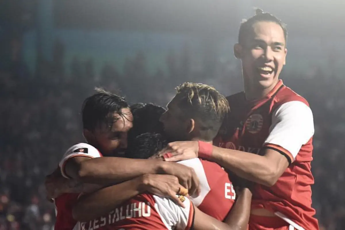Ryuji Utomo dan para pemain Persib merayakan salah satu gol mereka ke gawang Borneo FC di Piala Presiden 2019, Selasa (5/3). (Dok. Media Persija)