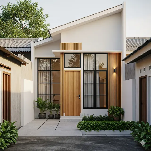 Desain Inovatif Rumah Ukuran 6x9 di Lahan Sempit dalam Gang. Gemini