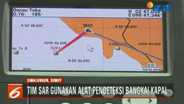 Tim SAR Pakai Alat Sonar Deteksi Bangkai KM Sinar Bangun yang Tenggelam di Danau Toba