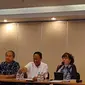 Ketua Umum Asosiasi Pengusaha Indonesia (Apindo) Shinta Widjaja dan sejumlah pengurus Apindo lainnya dalam Konferensi Pers Pre Rakerkonas APINDO, Jumat (23/8/2024). (Maulandy/Liputan6.com)