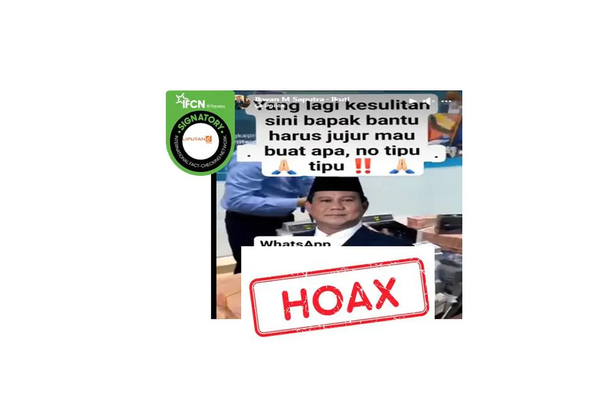 Cek fakta bantuan Prabowo