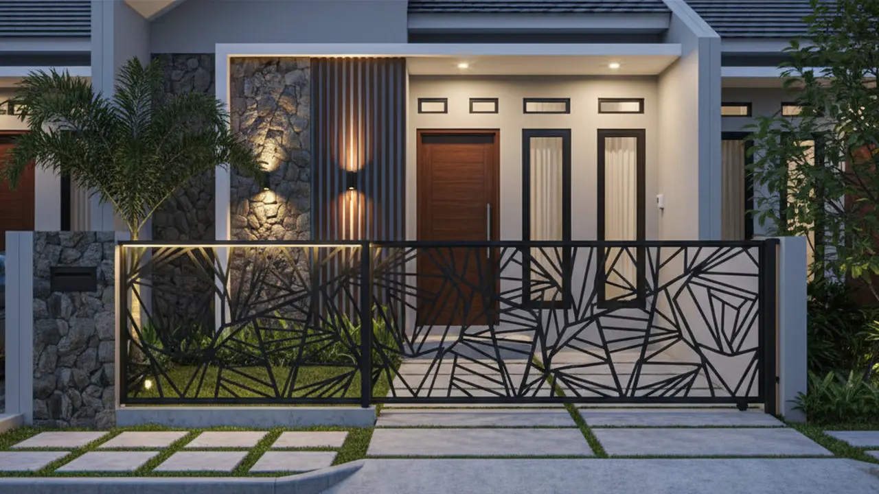 Model Pagar Besi Depan Rumah Minimalis