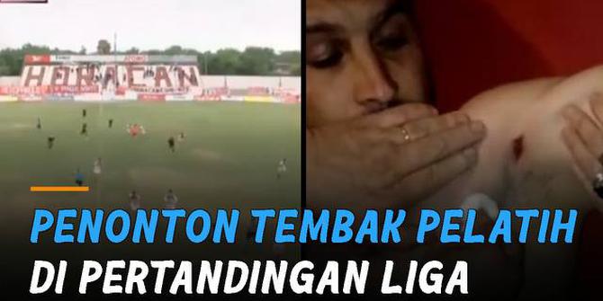 VIDEO: Ngeri, Penonton Tembak Pelatih di Pertandingan Liga Argentina