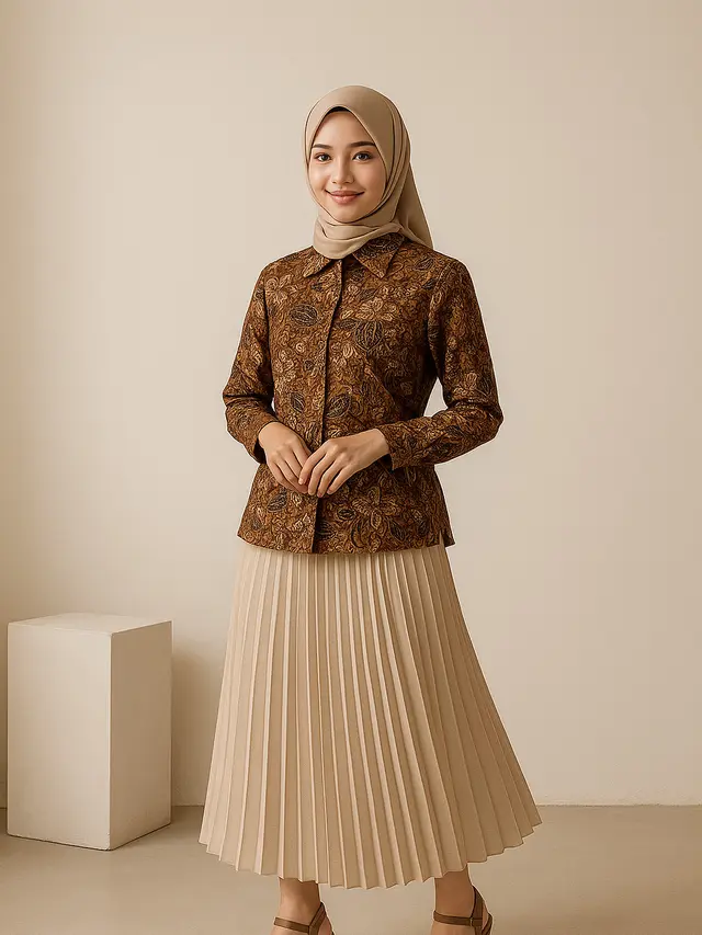 Baju Batik Tulis Klasik Wanita Cocok Dengan Bawahan Apa? 8 Padu Padan Ini Bantu Kamu Anti Kaku dan Tetap Cantik/ Ilustrasi AI