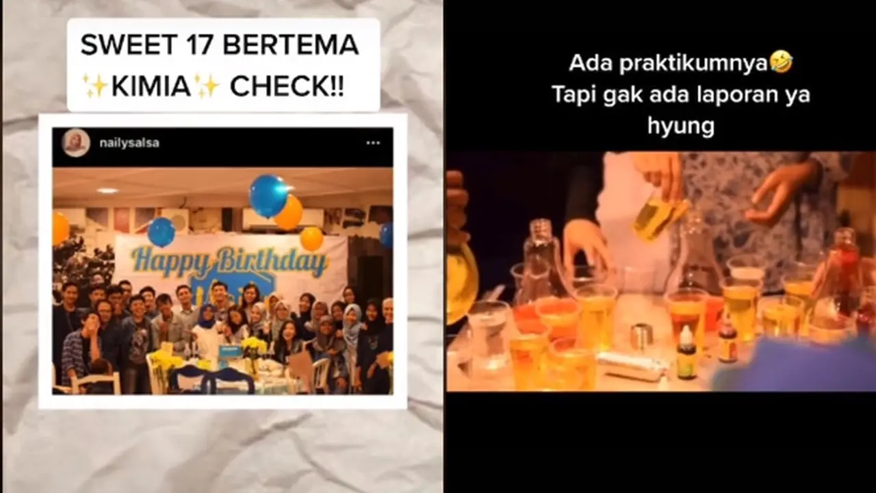 Pesta Ulang Tahun Bertema Kimia Ini Unik, Ada Praktikum dan Didesain dengan Tabel Periodik