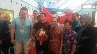 Tiba di Wina, Rio Haryanto Disambut Karangan Bunga Merah Putih