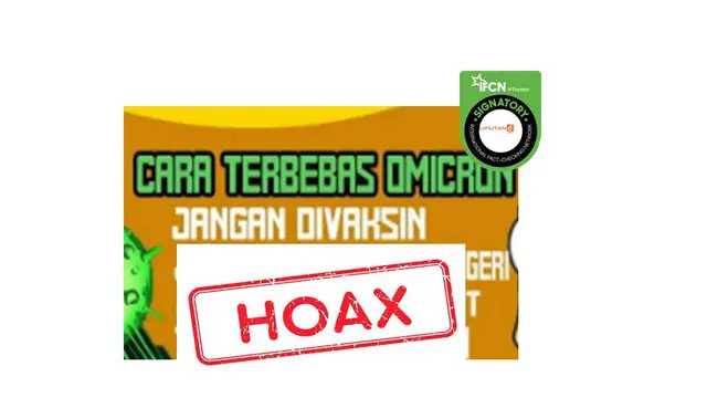 Cek Fakta bebas Omicron