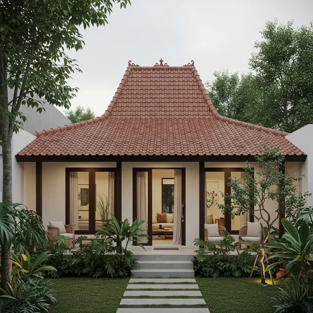 Rumah Atap Limasan Modern Minimalis (Gemini AI)