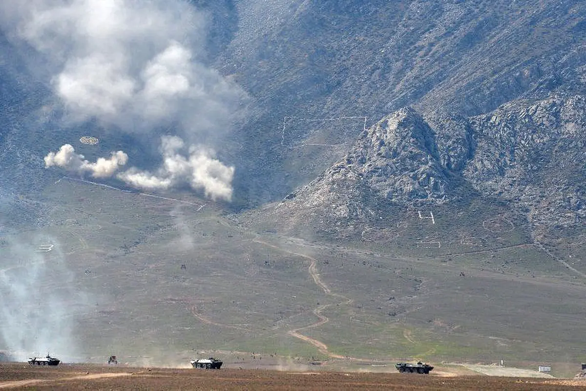 Foto konflik perebutan air di perbatasan Kirgizstan - Tajikistan (kredit: Kantor Kepresidenan Kirgizstan)