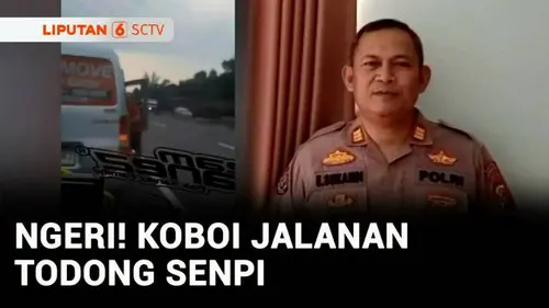 VIDEO: Viral! Aksi "Koboi Jalanan" Todongkan Pistol Gegara Tak Terima Disalip di Tol