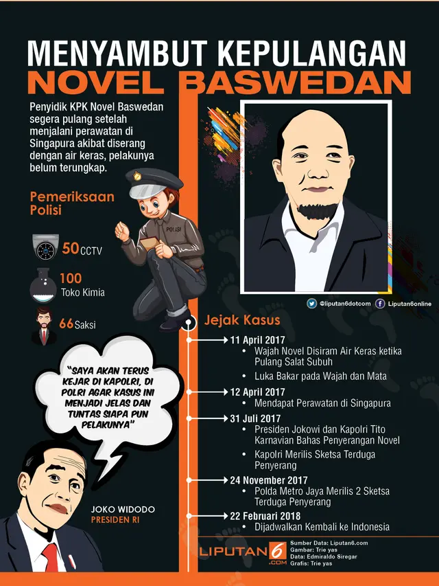 Infografis Novel Baswedan Pulang