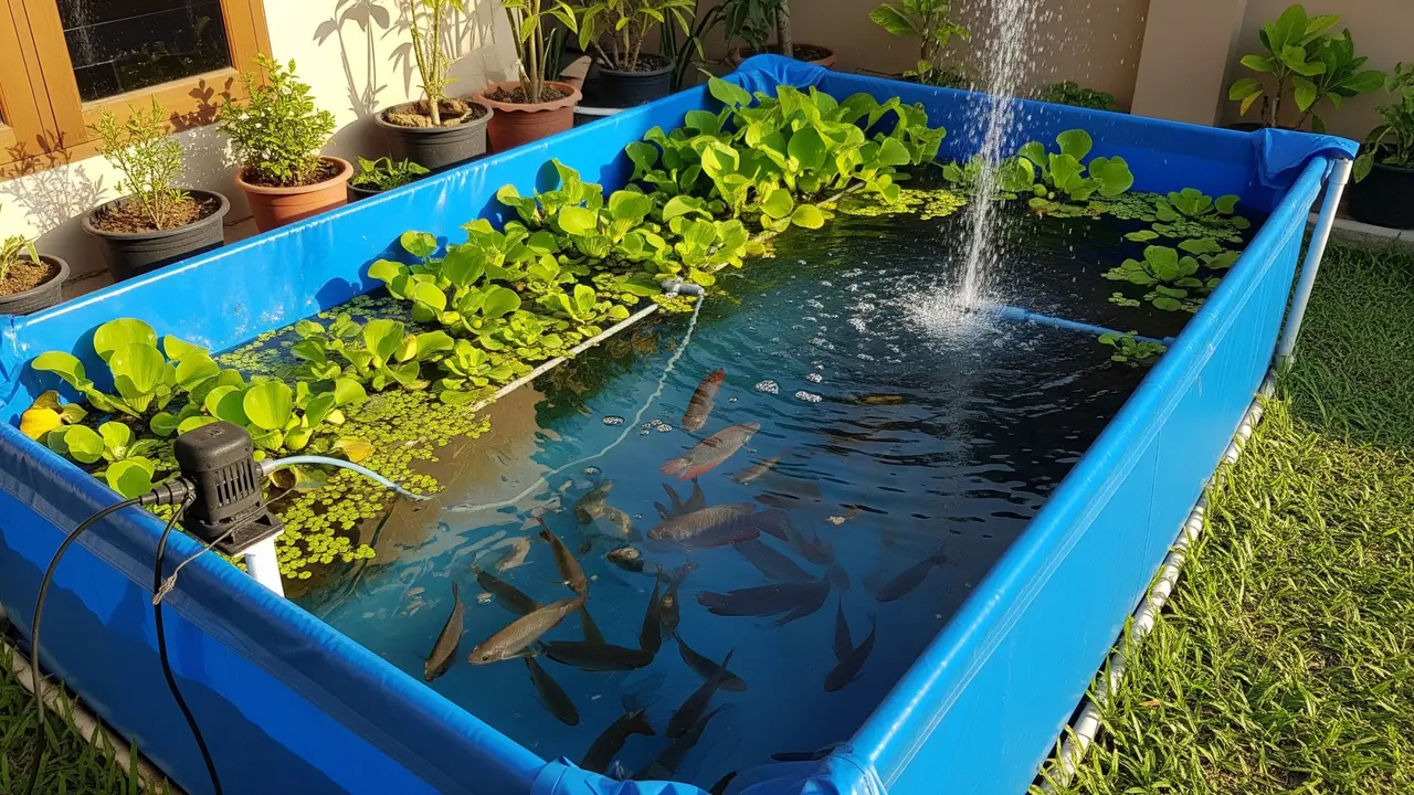 Gambar Ternak Gurame di Kolam Kecil