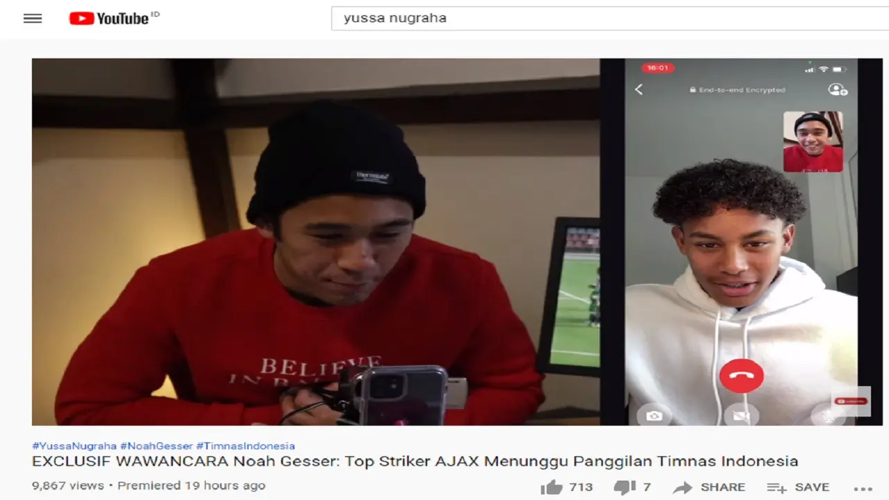 Penyerang muda Ajax Amsterdam blasteran Belanda-Indonesia, Noah Gesser.