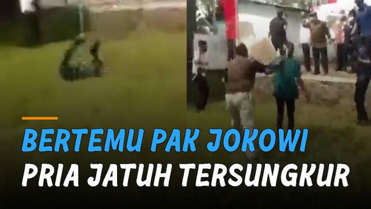 VIDEO: Hendak Bertemu Pak Jokowi Saat Kunjungan, Pria Jatuh Tersungkur ...