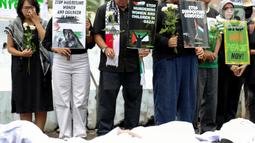 Aksi ini merupakan bagian dari Global Day of Action for Gaza, seruan damai yang berlangsung serentak di berbagai belahan dunia. (Liputan6.com/Herman Zakharia)