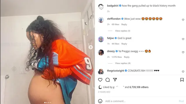 Unggahan Rihanna. (Instagram/ badgalriri)