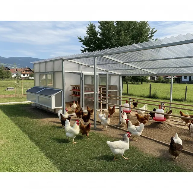 Model Kandang Ayam yang Sejuk Saat Musim Kemarau (AI)