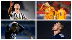 Cristiano Ronaldo adalah seorang megabintang, semua pasti setuju. Namun, ia tetaplah manusia biasa yang memiliki hak untuk mengekspresikan kekecewaannya. Entah saat ia gagal memanfaatkan peluang, dikasari lawan, ditarik keluar, ataupun dirugikan wasit. (Kolase Foto AP dan AFP)