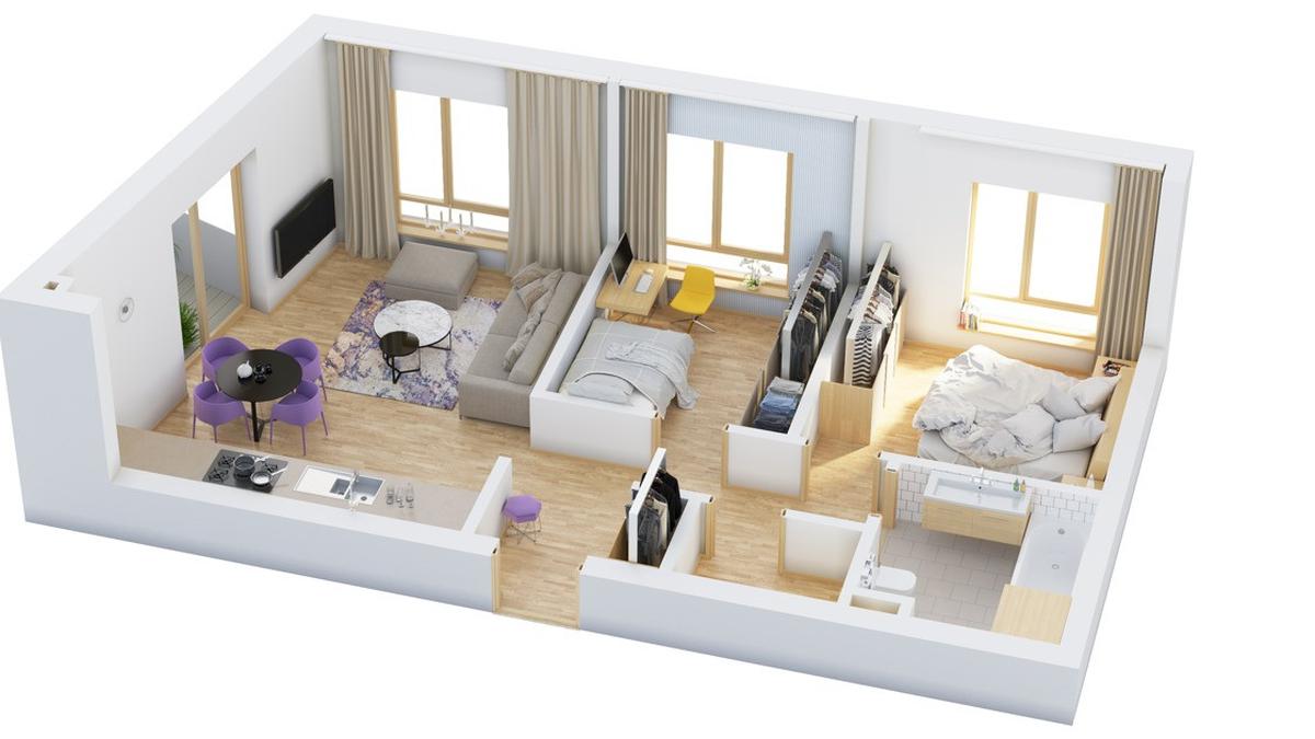 Bikin Betah, Ini 12 Desain Rumah Minimalis 2 Kamar dengan Tata Ruang Terbaik