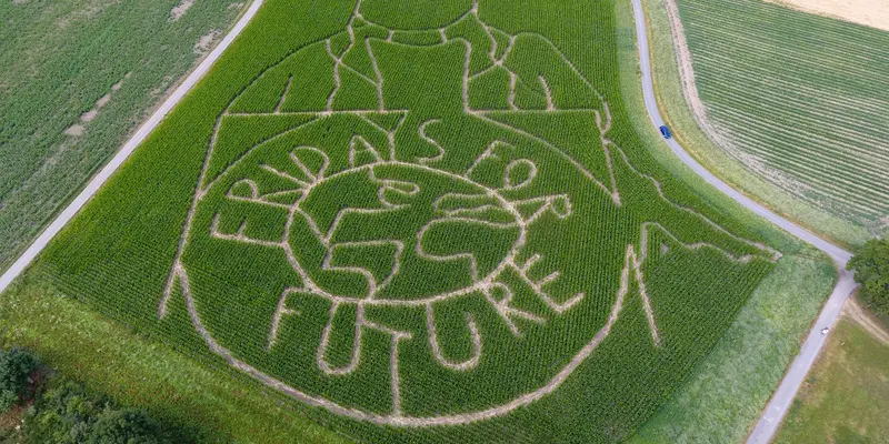 Potret Aktivis Iklim Greta Thunberg Hiasi Ladang Jagung di Jerman