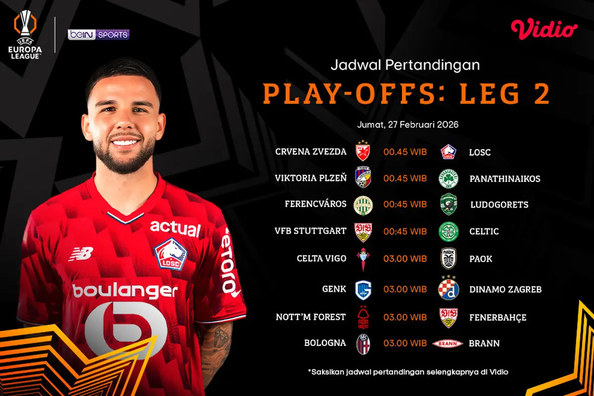 Jadwal Pertandingan Europa League Leg ke-2 Musim 2025-26