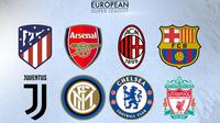12 Klub penggagas Liga Super Eropa. (Bola.com/Dody Iryawan)