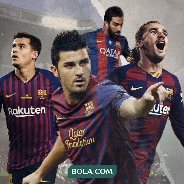 David Villa, Arda Turan, Philippe Coutinho, Antoine Griezmann