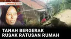 Bencana tanah bergerak di Brebes, Jawa Tengah, merusak lebih dari 100 rumah warga. Kini warga yang rumahnya rusak terpaksa tinggal di tenda pengungsian atau rumah kerabatnya.