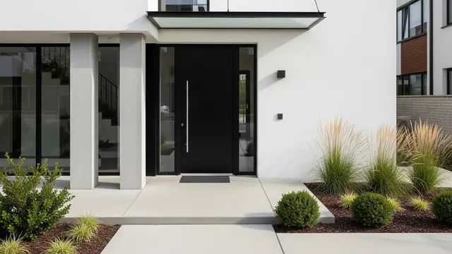 Pintu Hitam dan Pilar Abu-abu
