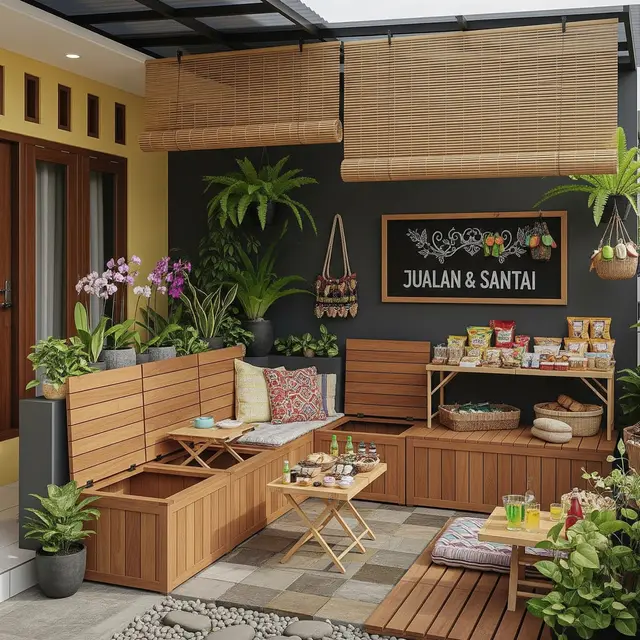 9 Desain Teras Multifungsi untuk Jualan Sekaligus Santai di Rumah Kecil, Solusi Cerdas