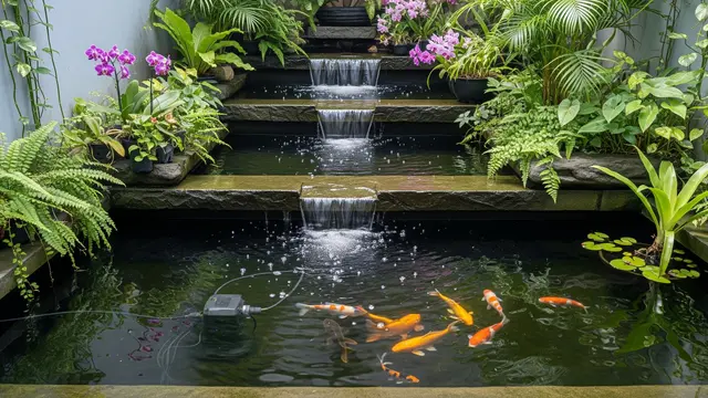 Cara Membuat Kolam Ikan Bertingkat untuk Lahan Sempit (AI Generated)