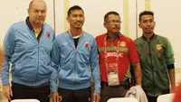 Konferensi pers jelang play-off AFC Cup antara PSM Makassar kontra Lalenok FC. (Bola.com/Abdi Satria)