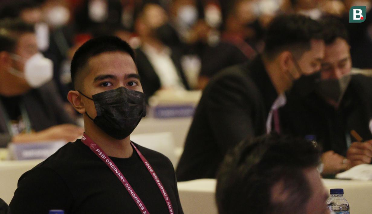 Bagi Kaesang, ini untuk pertama kalinya ia mengikuti Kongres Tahunan PSSI setelah membeli klub Liga 2, Persis Solo. (Foto: Bola.com/M Iqbal Ichsan)