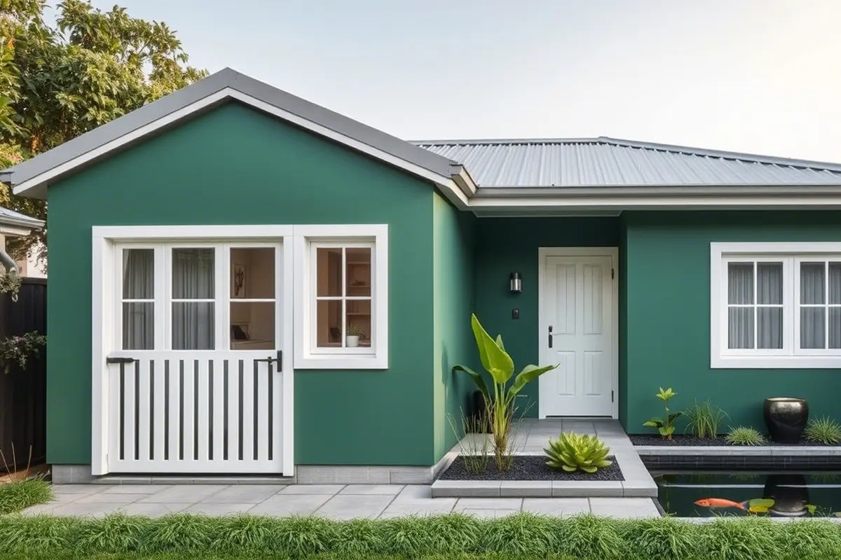 6 Inspirasi Rumah Sederhana Cat Hijau yang Mewah dan Elegan: Kombinasi Warna Menawan