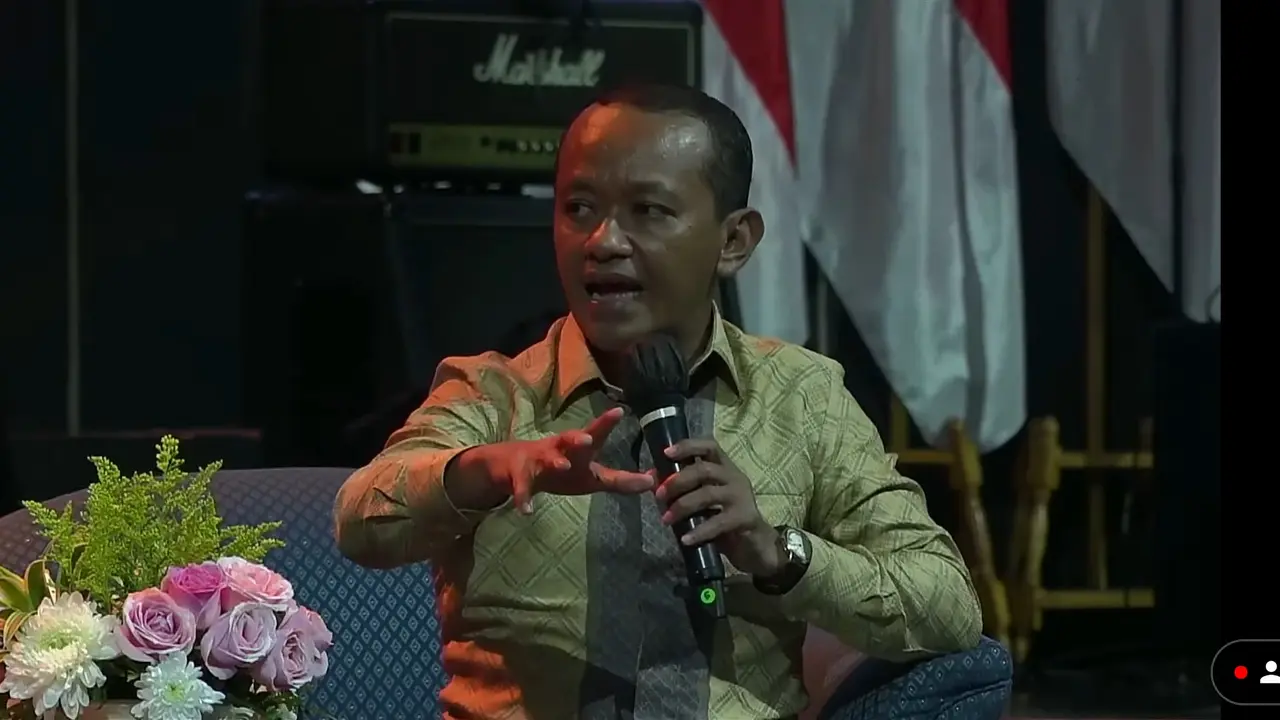 Menteri Investasi, Bahlil Lahadalia, dalam Indonesian Young Leaders Forum HIPMI, Jakarta, Sabtu (11/6/2022).