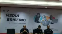 Media Briefing di Kementerian Keuangan, Jakarta Pusat, Rabu (12/7). Kementerian Keuangan (Kemenkeu) menanggapi usulan pihak kepolisian yang meminta agar penerbitan Surat Izin Mengemudi (SIM) dihapus dari Penerimaan Negara Bukan Pajak (PNBP). Foto: Sulaeman