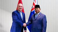 Presiden RI Prabowo Subianto bertemu PM Selandia Baru Christopher Luxon di sela acara KTT APEC 2024 di Lima, Peru. (Foto: Muchlis Jr - Biro Pers Sekretariat Presiden)