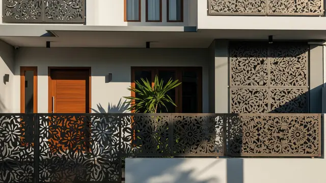 Pagar Rendah Laser Cut Bermotif Artistik